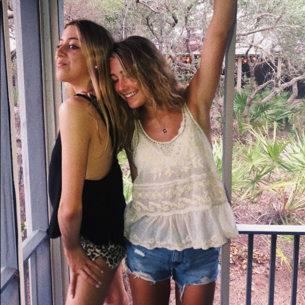 Embroidered FP beaded tank